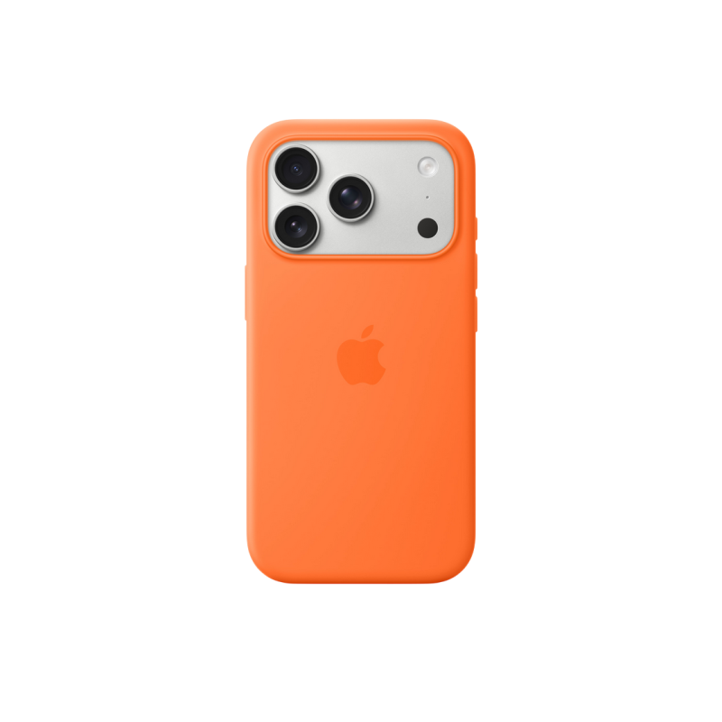 iPhone 17 Pro Silicone Case with MagSafe- Orange, ModelA3559