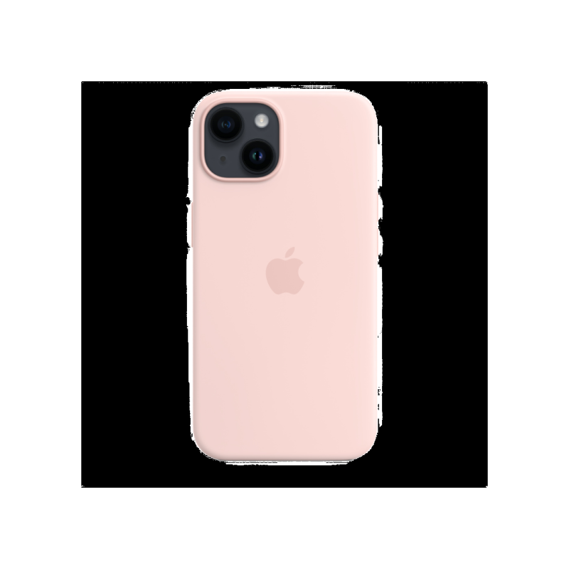 Оригинальный силиконовый чехол для iPhone 14 с MagSafe - мелово-розовый, модель A2910