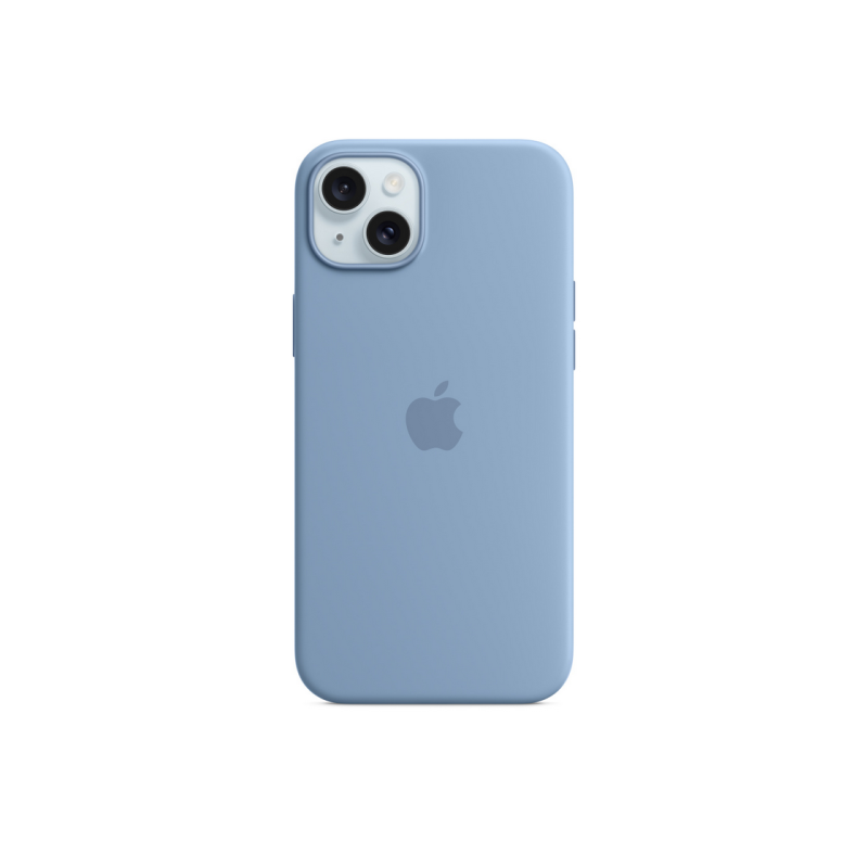 Силиконовый чехол для iPhone 15 Plus с MagSafe - зимний синий