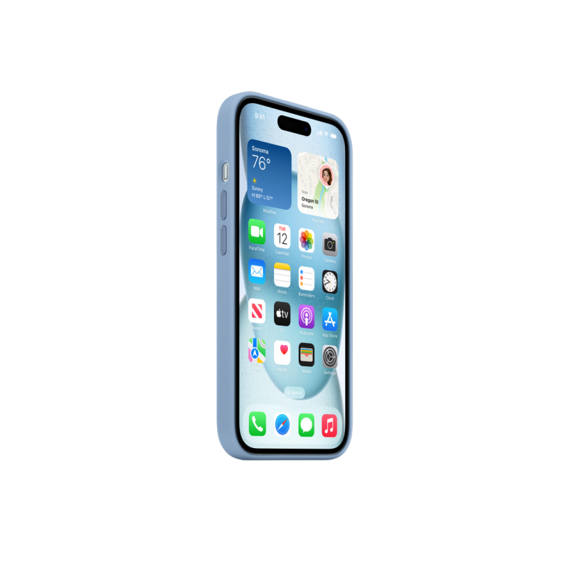 iPhone 15 Silicone Case with MagSafe - Winter Blue