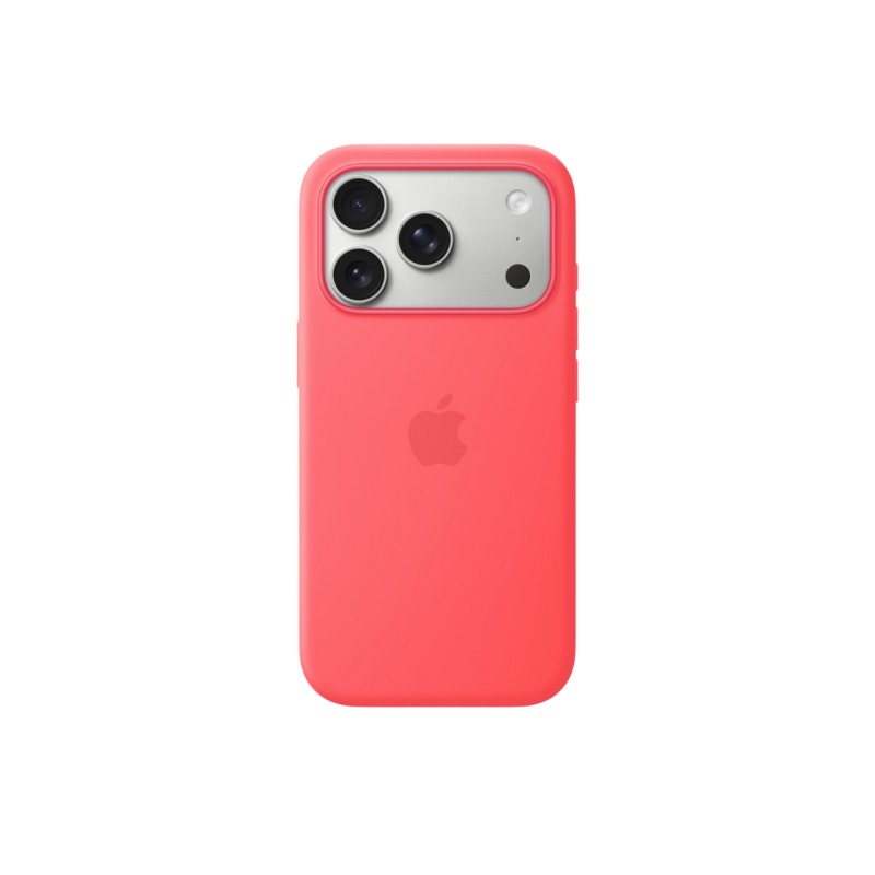 iPhone 17 Pro Silicone Case with MagSafe- Bright Guava, ModelA3559