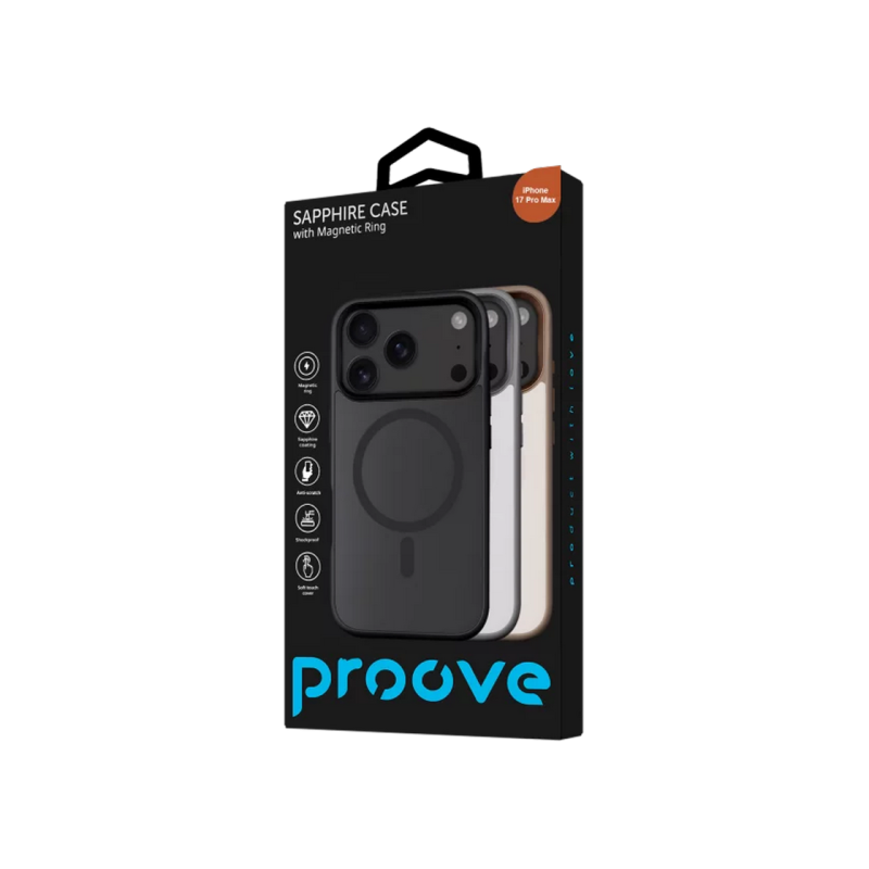 Proove Apple iPhone 17 Pro Max, Sapphire with MagSafe Proove,Cosmic Orange TPU