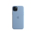 Силиконовый чехол для iPhone 15 Plus с MagSafe - зимний синий