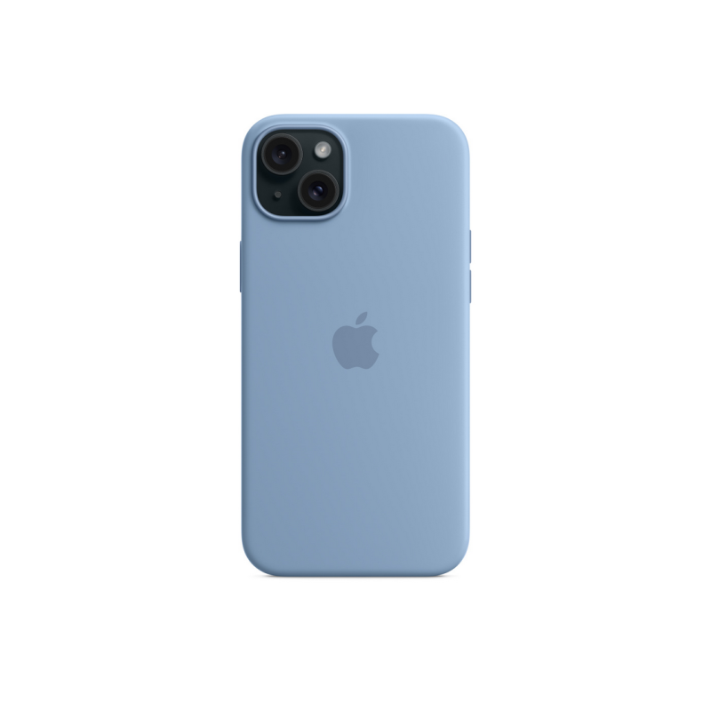 Силиконовый чехол для iPhone 15 Plus с MagSafe - зимний синий