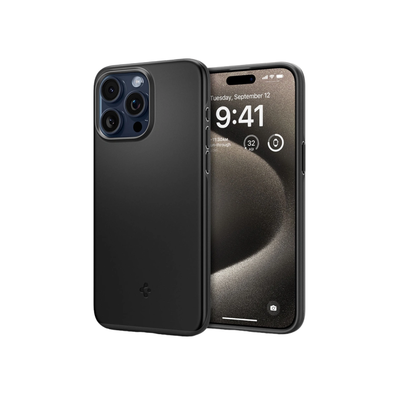 Spigen iPhone 15 Pro Max, тонкий, черный
