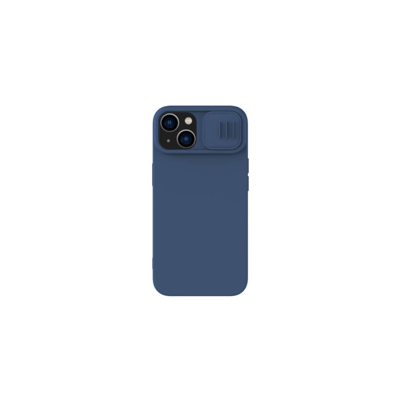 Чехол Nillkin Apple iPhone 14, CamShield Silky Silicone, темно-синий