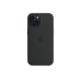Силиконовый чехол для iPhone 15 с MagSafe - черный