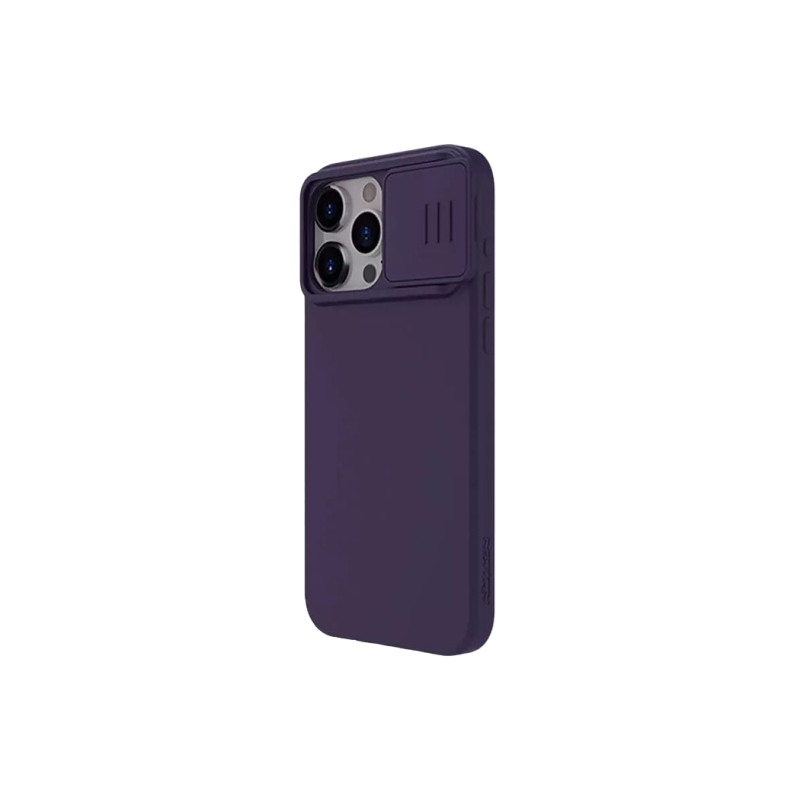 Чехол Nillkin Apple iPhone 15 Pro Max, CamShield Silky Silicone, темно-фиолетовый