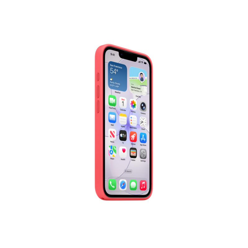 iPhone 17e Silicone Case with MagSafe- Bright Guava, ModelA3646