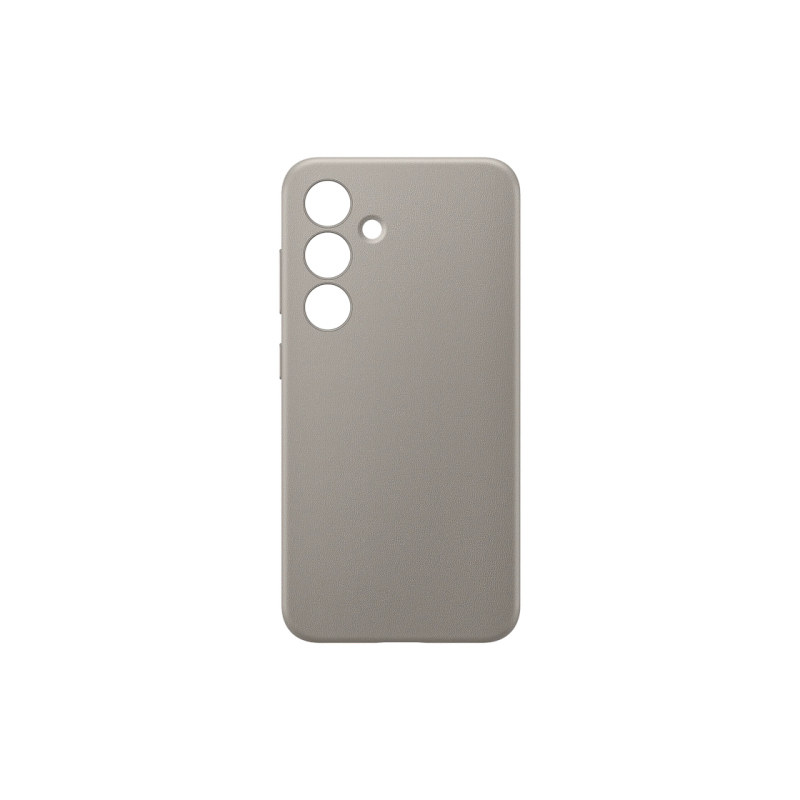 Оригинал Сэм. Чехол из веганской кожи Galaxy S24, серо-коричневый