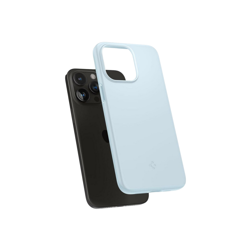 Spigen iPhone 15 Pro, тонкий, приглушенный синий