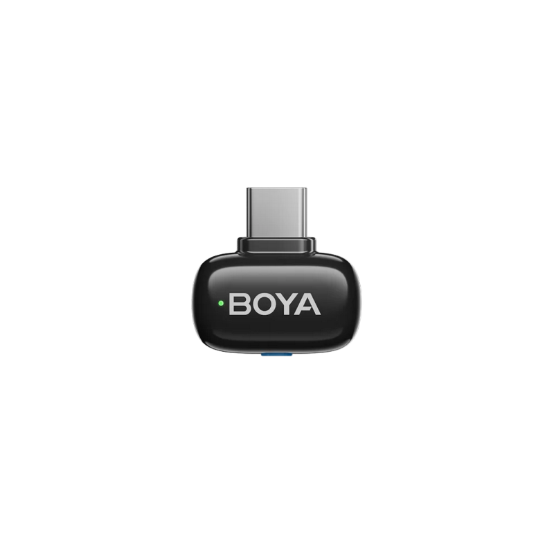 Microphone Wireless Boya Mini 2-01 Ultracompact (2 TX+ 2RX USB-C plug+ Lightning Plug + Charging case), Black