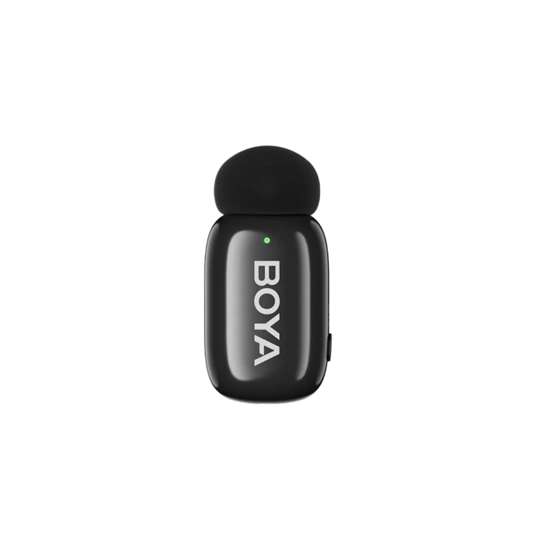 Microphone Wireless Boya Mini 2-03 Ultracompact (2 TX+ 2RX Lightning Plug+ Charging case), Black