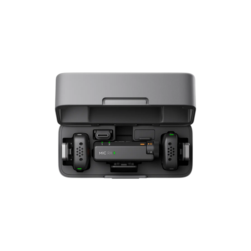 DJI Mic Mini (2 TX + 1 RX + Charging Case) (2 mic),Black