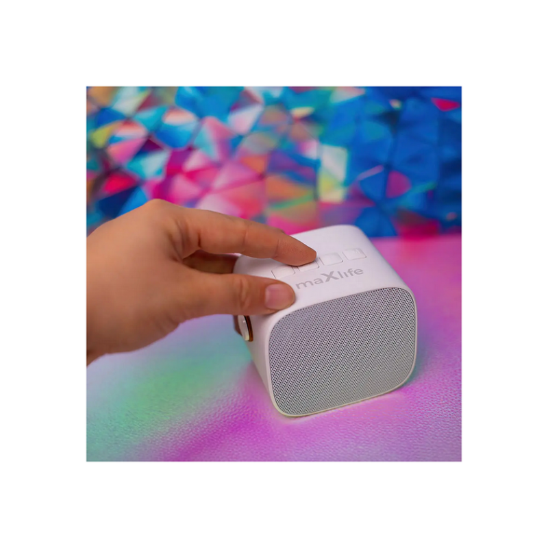 Microphone Karaoke cu Boxa BT Maxlife MXKS-100, White