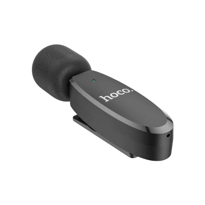 Hoco L15 Dual-mic clip-on wireless digital microphone(iP/Type-C), Black