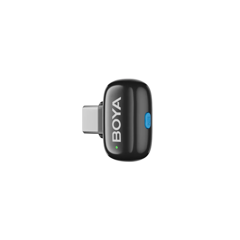 Microphone Wireless Boya Mini 2-02 Ultracompact (2 TX+ 1RX USB-C plug+ Charging case), Silver