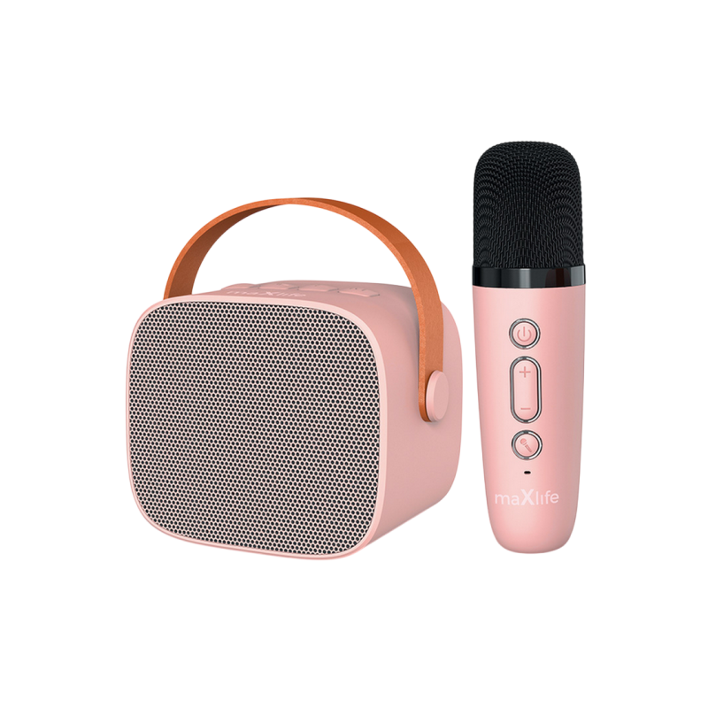 Microphone Karaoke cu Boxa BT Maxlife MXKS-100, Pink