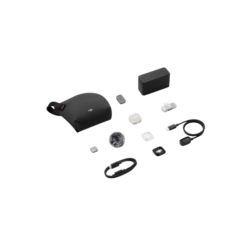 DJI Mic Mini 2S (1 TX + 1 Mobile RX + Charging Case), Black