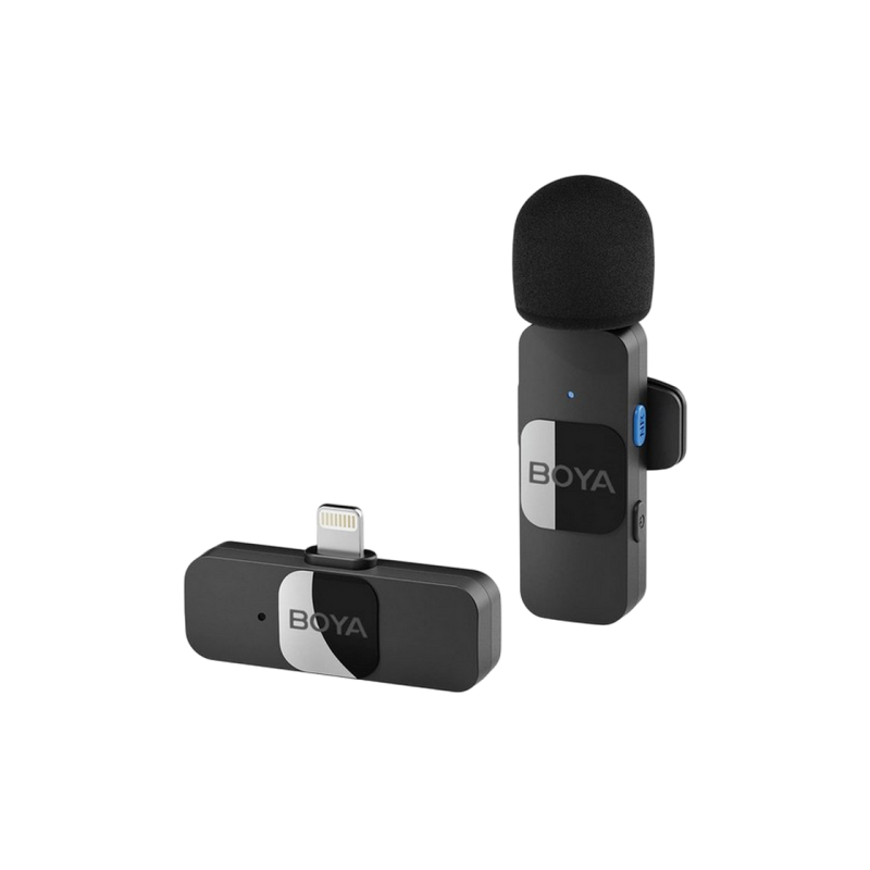 Микрофон беспроводной Boya BY-V1 Ultracompact (Lightning - 1 микрофон), черный