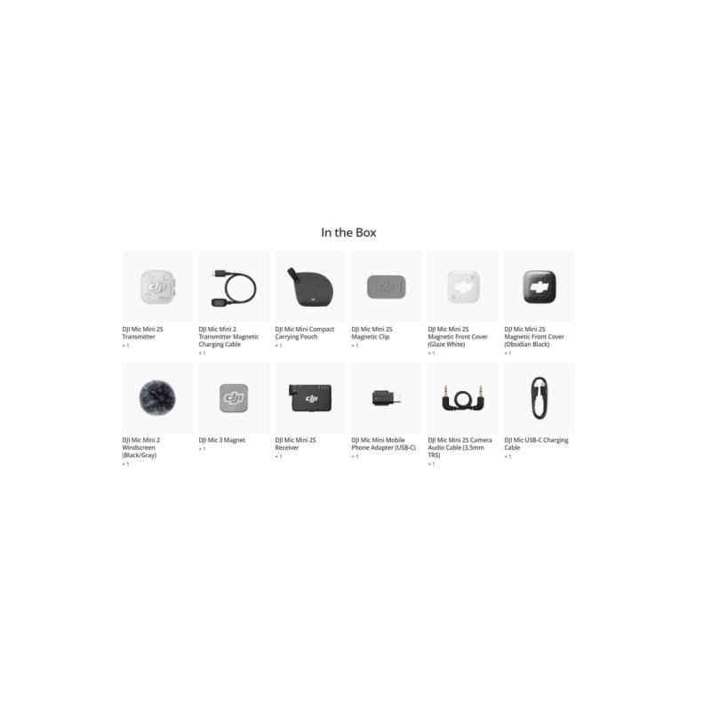 DJI Mic Mini 2S (1 TX + 1 RX), Black