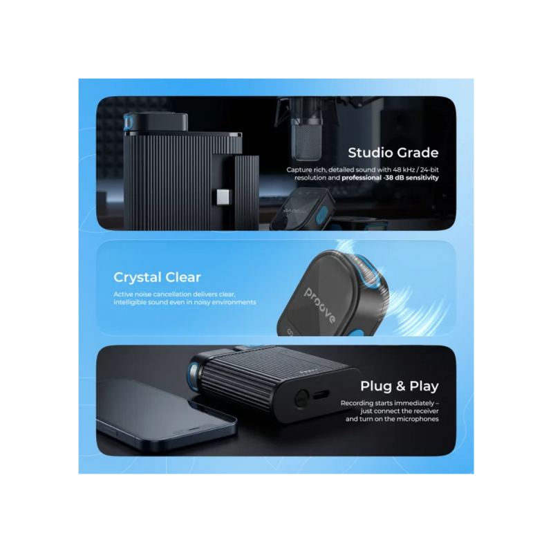 Microphone Wireless Microphone System Proove DualCast, Black