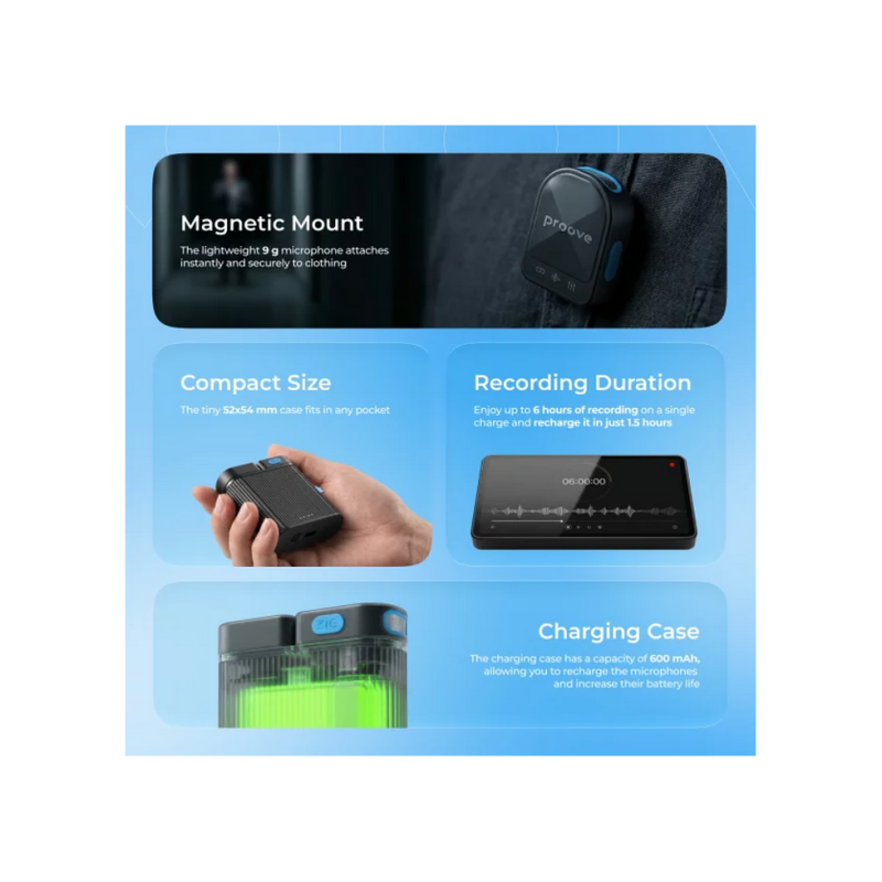 Microphone Wireless Microphone System Proove DualCast, Black