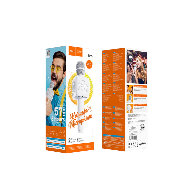 Hoco BK5 Cantando karaoke microphone, White