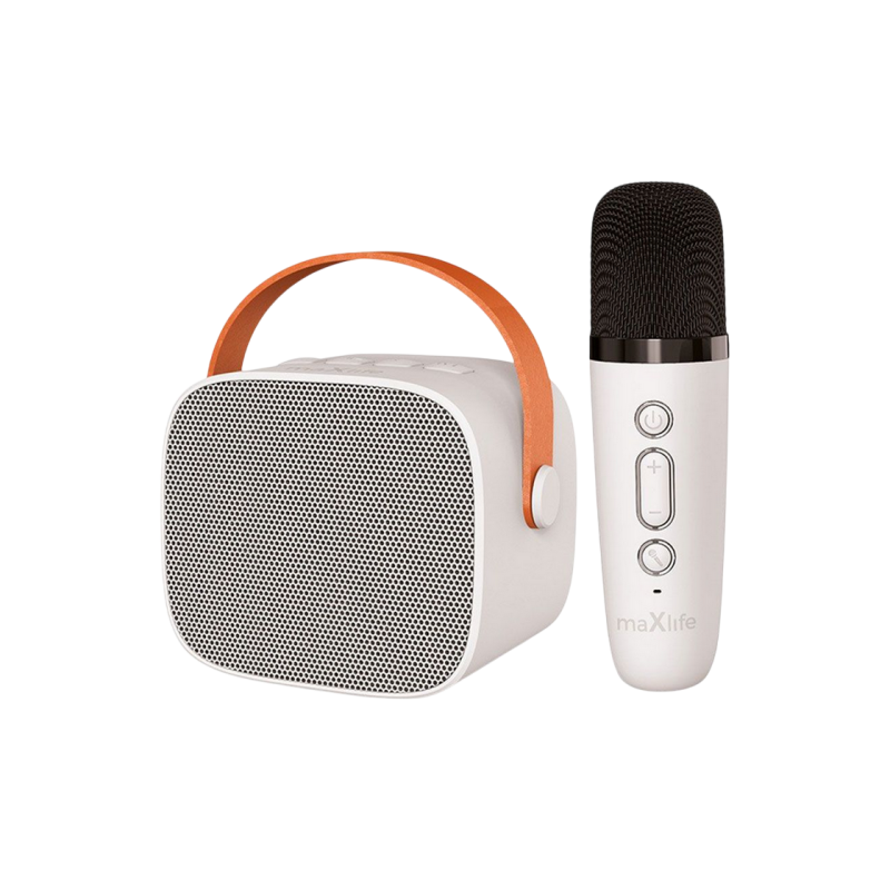 Microphone Karaoke cu Boxa BT Maxlife MXKS-100, White
