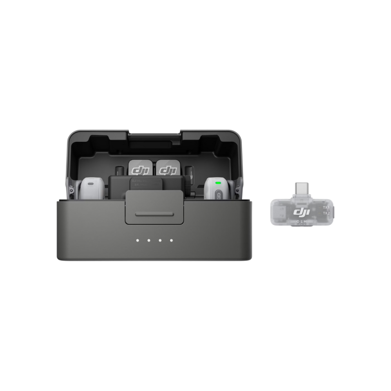 DJI Mic Mini 2 (2 TX + 1 RX + Charging Case), Black