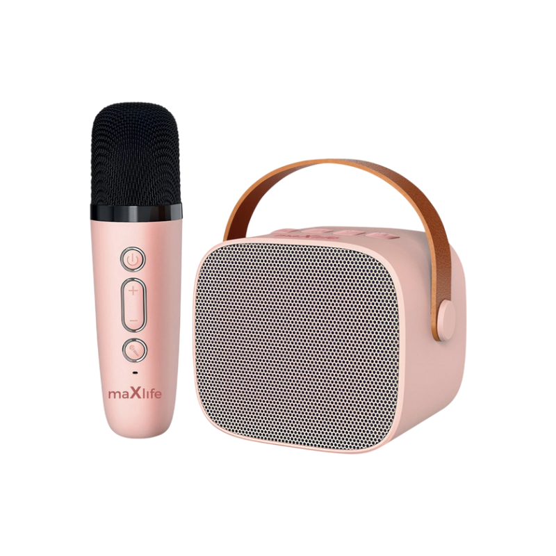 Microphone Karaoke cu Boxa BT Maxlife MXKS-100, Pink