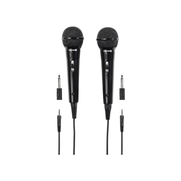 Thomson 131780 M135D Dynamic Microphone, Karaoke, Pack of 2