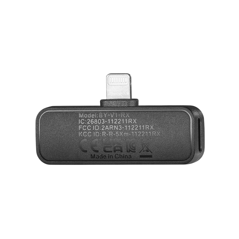 Микрофон беспроводной Boya BY-V1 Ultracompact (Lightning - 1 микрофон), черный