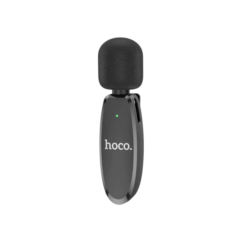 Hoco L15 Dual-mic clip-on wireless digital microphone(iP/Type-C), Black