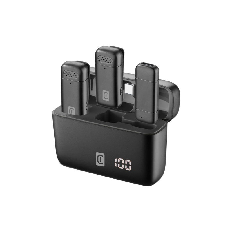 Cellularline Wireless Microphone Talk Pro, Black