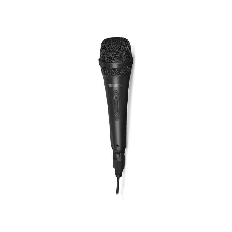 Microphone SVEN "MK-130", Black (wired, dynamic, plastic, cable 3.0 m, 6.3mm Jack, cardioid