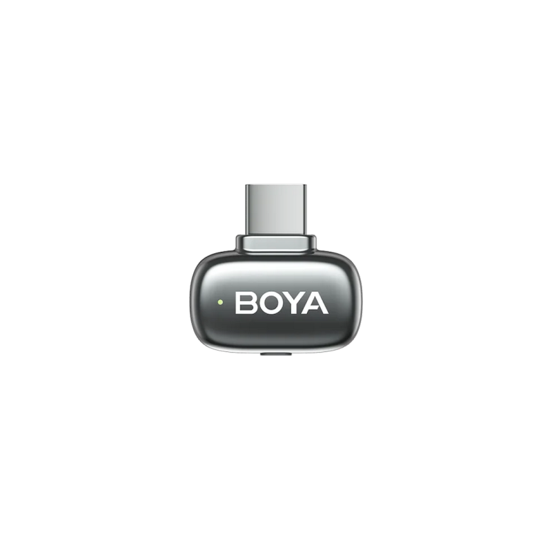 Microphone Wireless Boya Mini 2-01 Ultracompact (2 TX+ 2RX USB-C plug+ Lightning Plug + Charging case), Space Gray