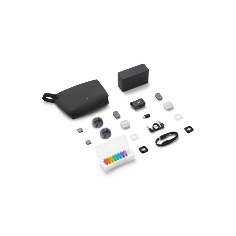 DJI Mic Mini 2S (2TX + 1RX + Charging Case), Black