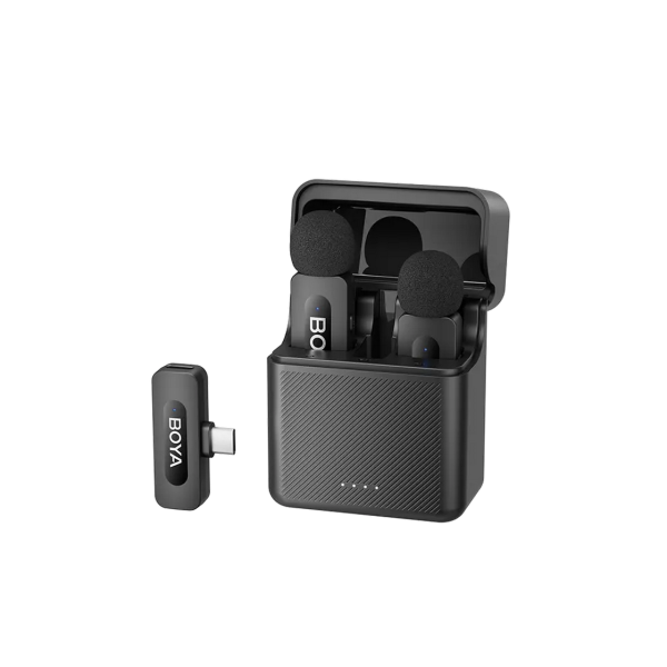 Microphone Wireless Boya BY-V30 Ultracompact (Type C - 2 mic), Black