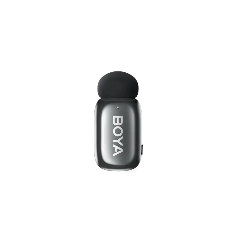 Беспроводной микрофон Boya Mini 2-02 Ultracompact (2 передатчика + 1 приемник, разъем USB-C + зарядный кейс), серебристый.