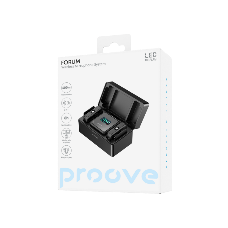 Микрофон Proove Forum Type-C/Lighting/Aux (2 mic), Black
