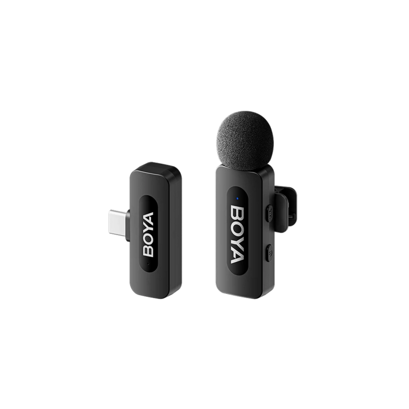 Microphone Wireless Boya BY-V10 V2.0 Ultracompact (Type C - 1TX+1RX) Black