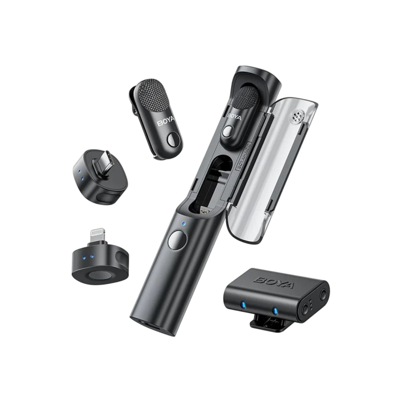 Microphone Wireless Boya Magic Ultracompact (Lightning / Type C/3.5 mm  - 2 mic), Black 02