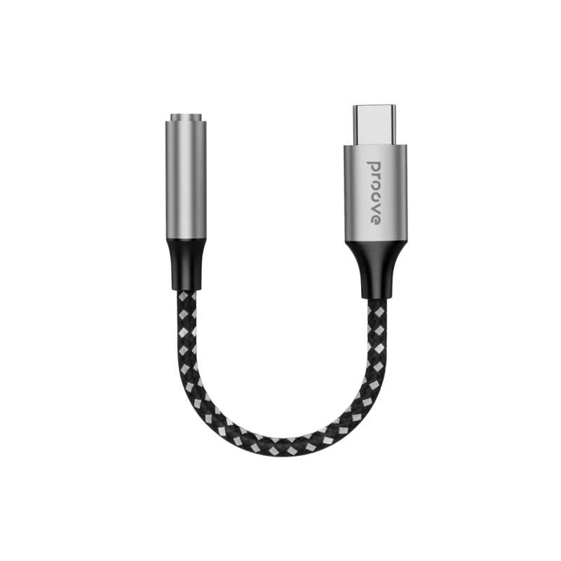 Adapter AUX Proove SoundMesh Type-C to 3.5mm, Gray