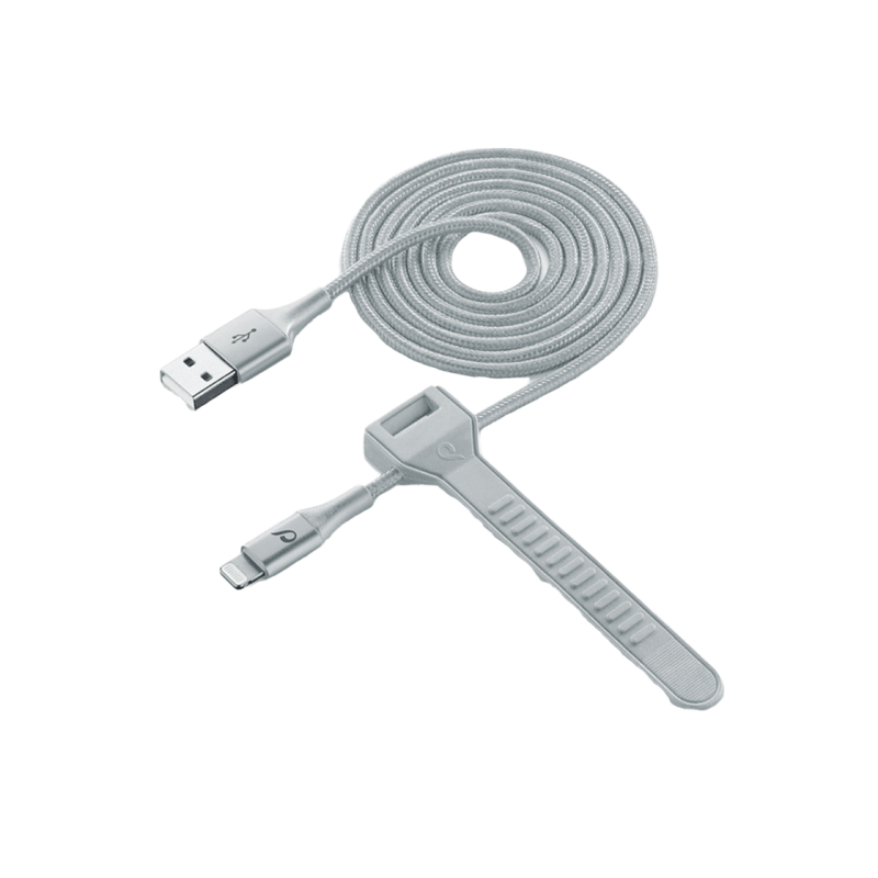 Lightning Cable Cellular, Satellite MFI, 1M, Silver