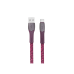 Type-C Cable Rivacase PS6102 RD12, nylon braided, 1.2M, Red