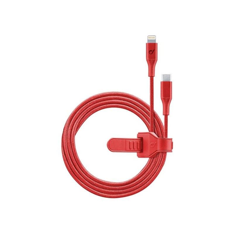 Кабель Type-C - Lightning для сотовой связи, спутниковой связи MFI, 1M, красный