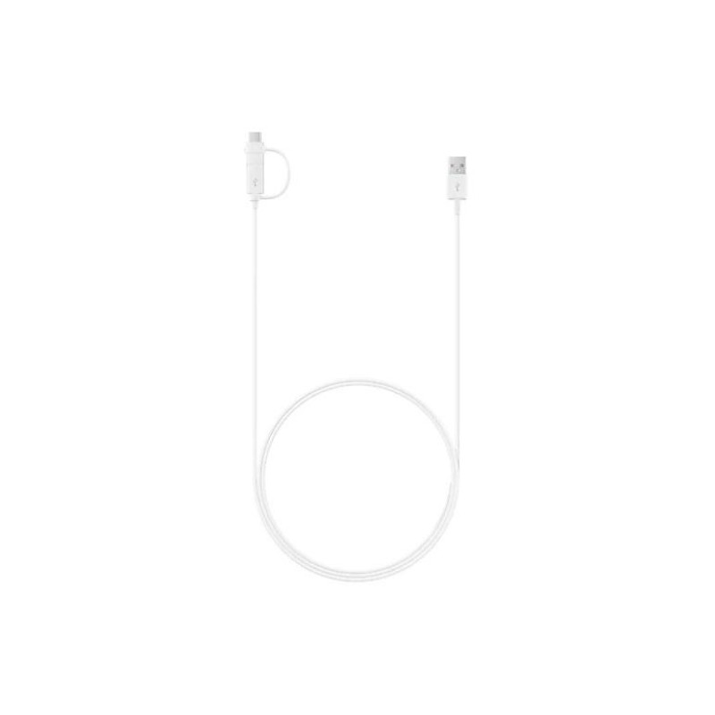 Кабель 2в1 Samsung, Type-C+Micro-USB, белый