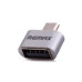 Адаптер USB Remax micro OTG, серебристый