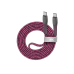 Type-C to Type-C Cable Rivacase PS6105 RD12, nylon braided, 1.2M, Red